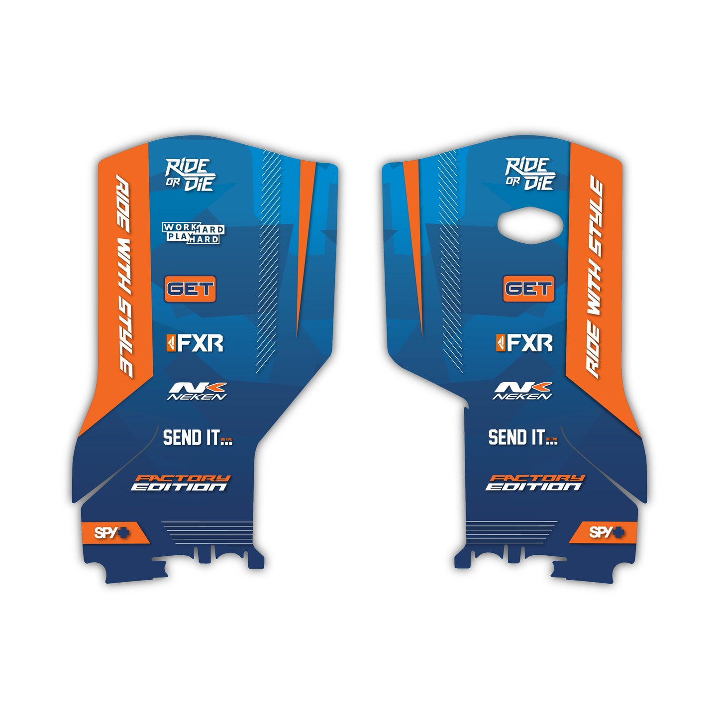 Lower Fork Guard Graphics Kit - Fits KTM SX50, SX65, SX85, 125 SX, 250 SX-F, 350 SX-F, 450 SX-F, 250 EXC-F, 300 EXC, 500 EXC-F