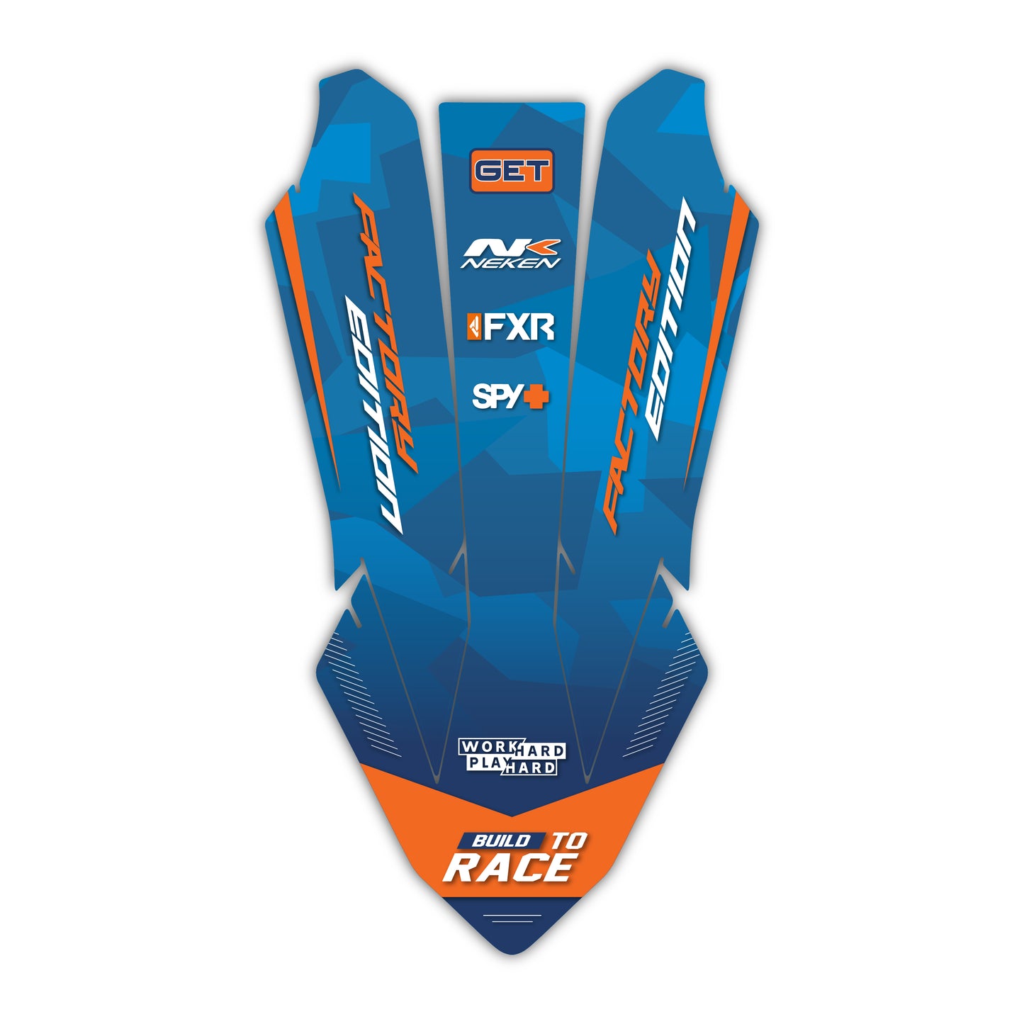 Front Fender Graphics Kit - Fits KTM SX50, SX65, SX85, 125 SX, 250 SX-F, 350 SX-F, 450 SX-F, 250 EXC-F, 300 EXC, 500 EXC-F