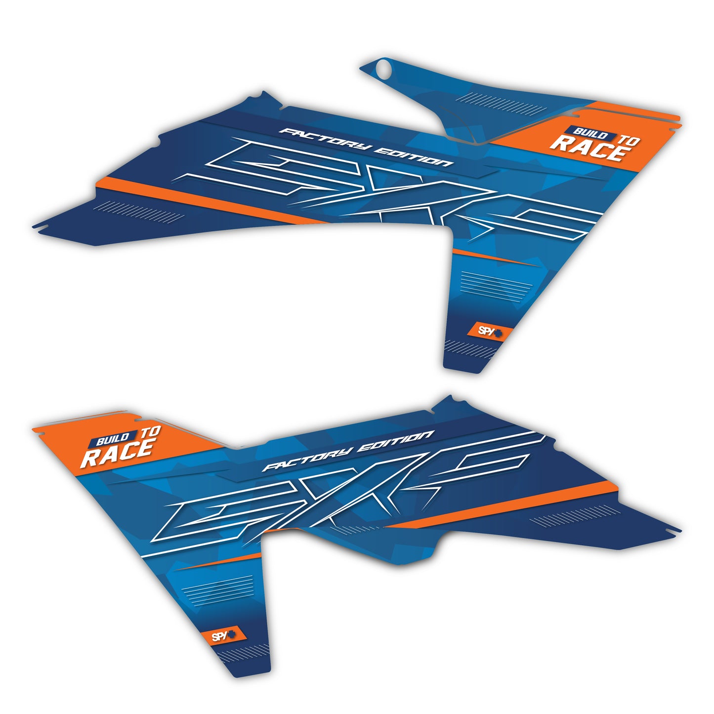 Radiator Shroud Graphics Kit - Fits KTM SX50, SX65, SX85, 125 SX, 250 SX-F, 350 SX-F, 450 SX-F, 250 EXC-F, 300 EXC, 500 EXC-F