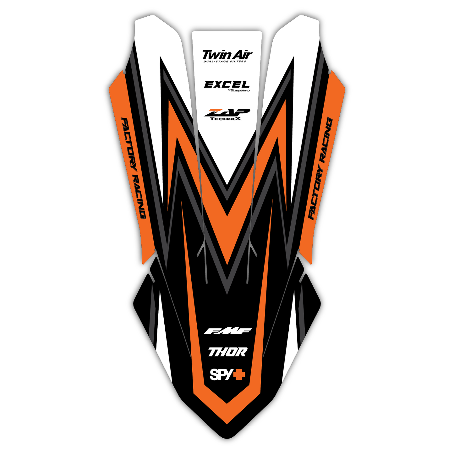 KTM 2023-26 Front Fender Mudguard Plastic & Graphics Bolt-On kit - SX 250 - SX-F 250 - XC-F 450 - XC-F 350 - XC 300 - XC-W 300 - XC 250 - XC-F 250