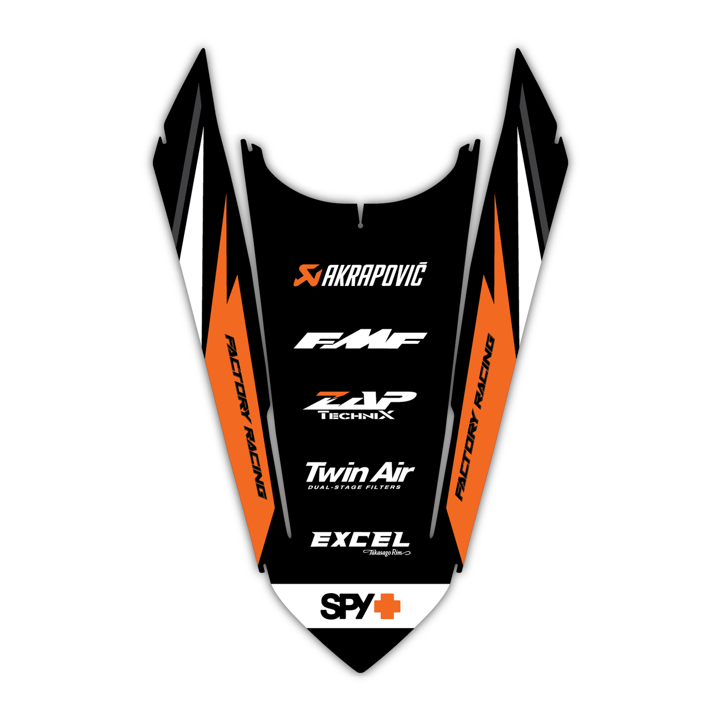 KTM 2023-26 Rear Fender Mudguard Plastic & Graphics Bolt-On kit - SX 250 - SX-F 250 - XC-F 450 - XC-F 350 - XC 300 - XC-W 300 - XC 250 - XC-F 250