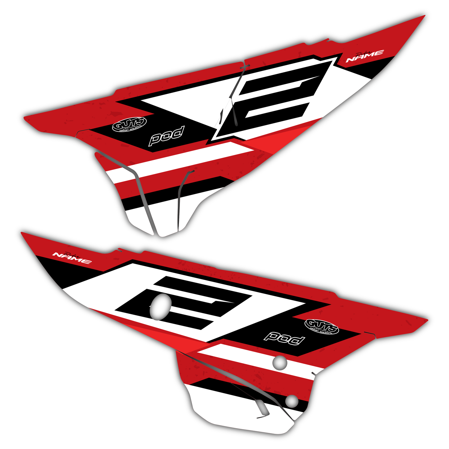 Side Number Plate Graphics Kit - Fits Ducati Desmo 250 MX 450 MX
