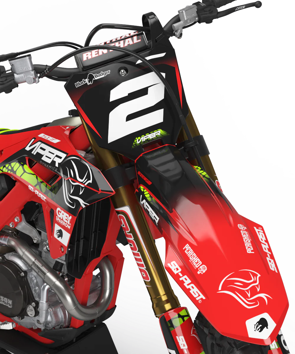Honda Viper Graphics Kit - CRF50 CRF110 CR125 CR250 CRF250r CRF450r CRF450RL CRF450RX CRF300L