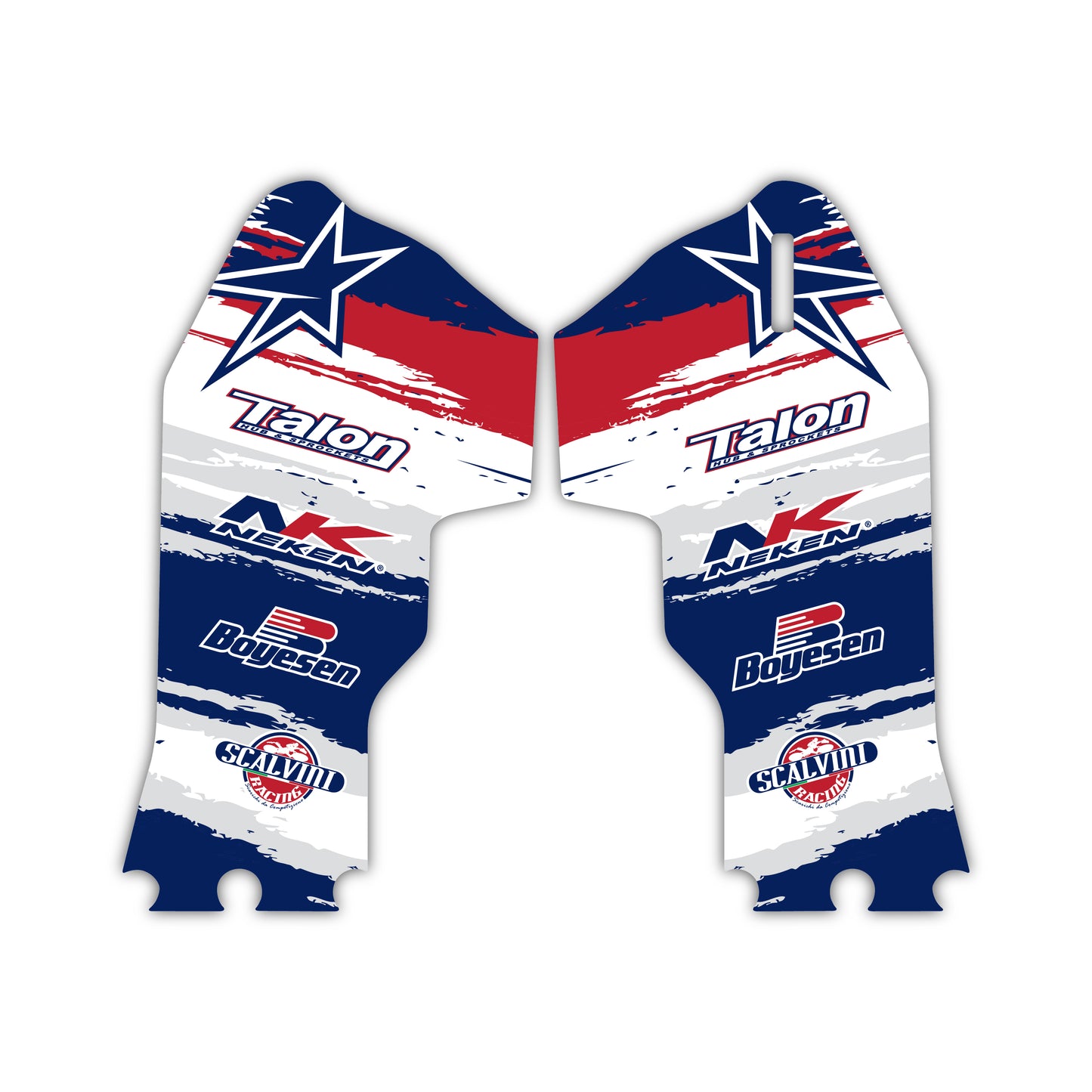 Lower Fork Guard Graphics Kit - Fits Yamaha YZ125, YZ250, YZ250F, YZ450F, WR250F, WR450F