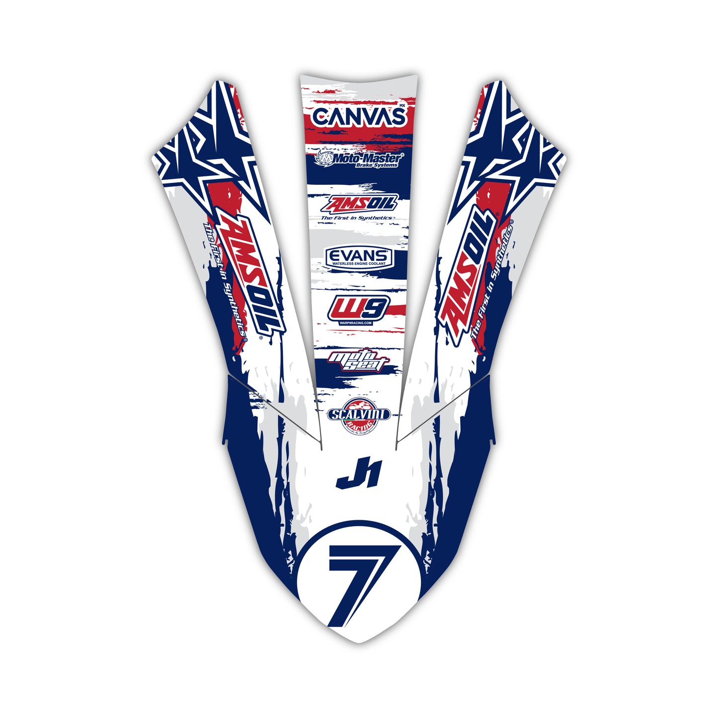 Front Fender Graphics Kit - Fits Yamaha YZ125, YZ250, YZ250F, YZ450F, WR250F, WR450F