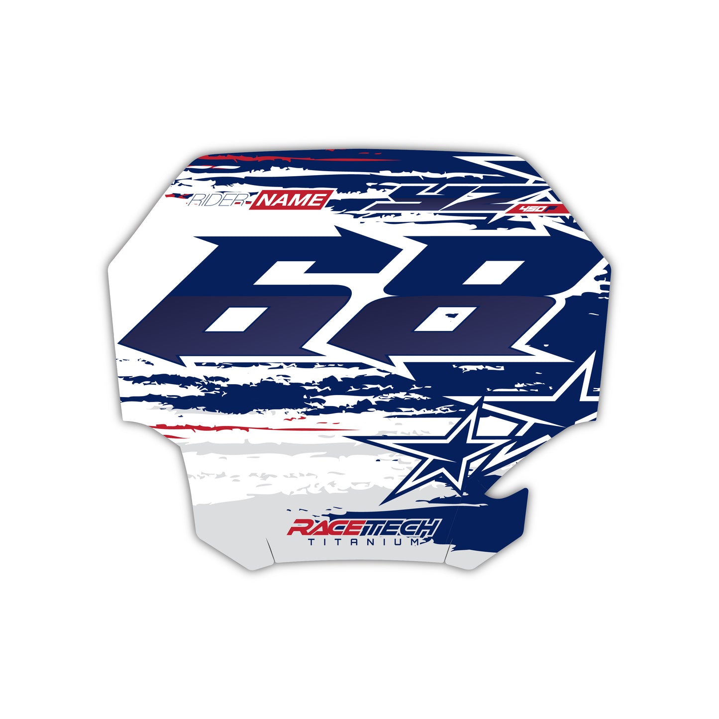 Front Number Plate Graphics Kit - Fits Yamaha YZ125, YZ250, YZ250F, YZ450F, WR250F, WR450F