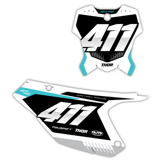 Front & Side Number Plate Graphics Kit - Fits Triumph TF 250-X, TF 450-X