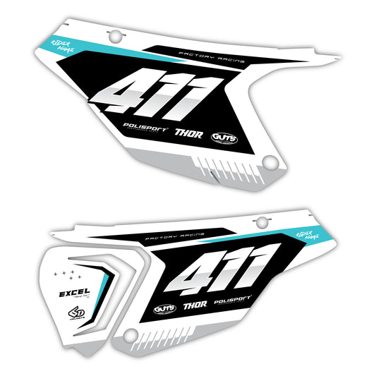 Side Number Plate Graphics Kit - Fits Triumph TF 250-X, TF 450-X