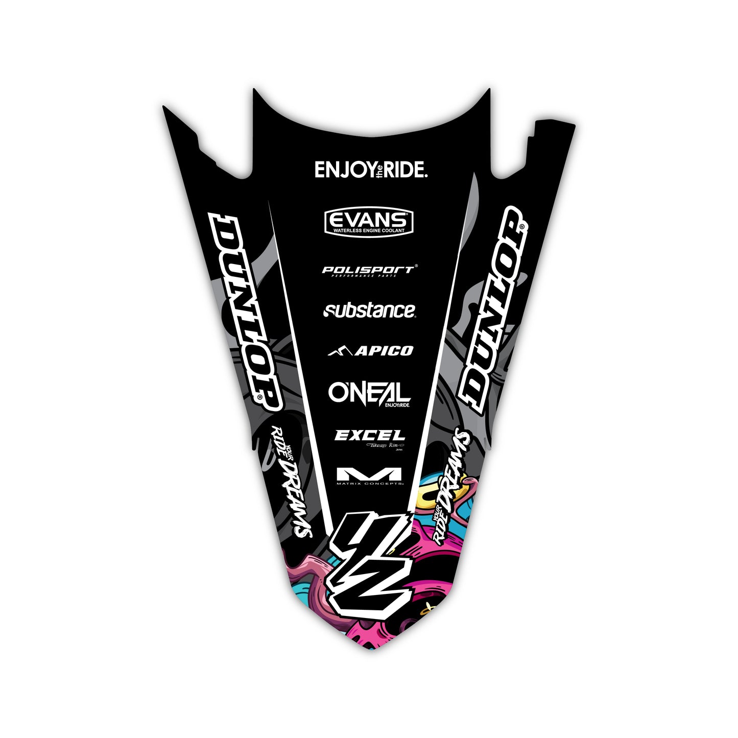 Rear Fender Graphics Kit - Fits Yamaha YZ125, YZ250, YZ250F, YZ450F, WR250F, WR450F