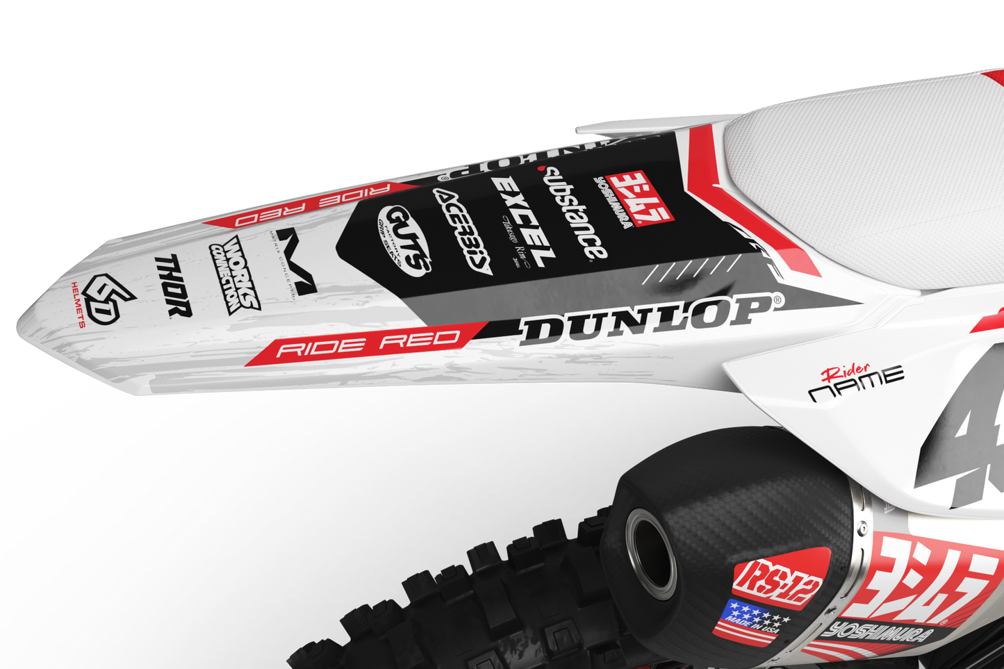 Honda Burketown Graphics Kit - CRF50 CRF110 CR125 CR250 CRF250r CRF450r CRF450RL CRF450RX CRF300L