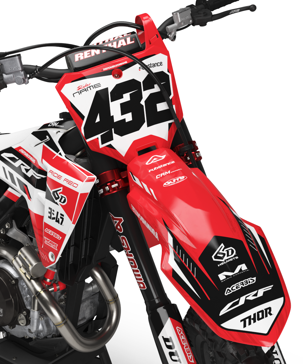 Honda Burketown Graphics Kit - CRF50 CRF110 CR125 CR250 CRF250r CRF450r CRF450RL CRF450RX CRF300L