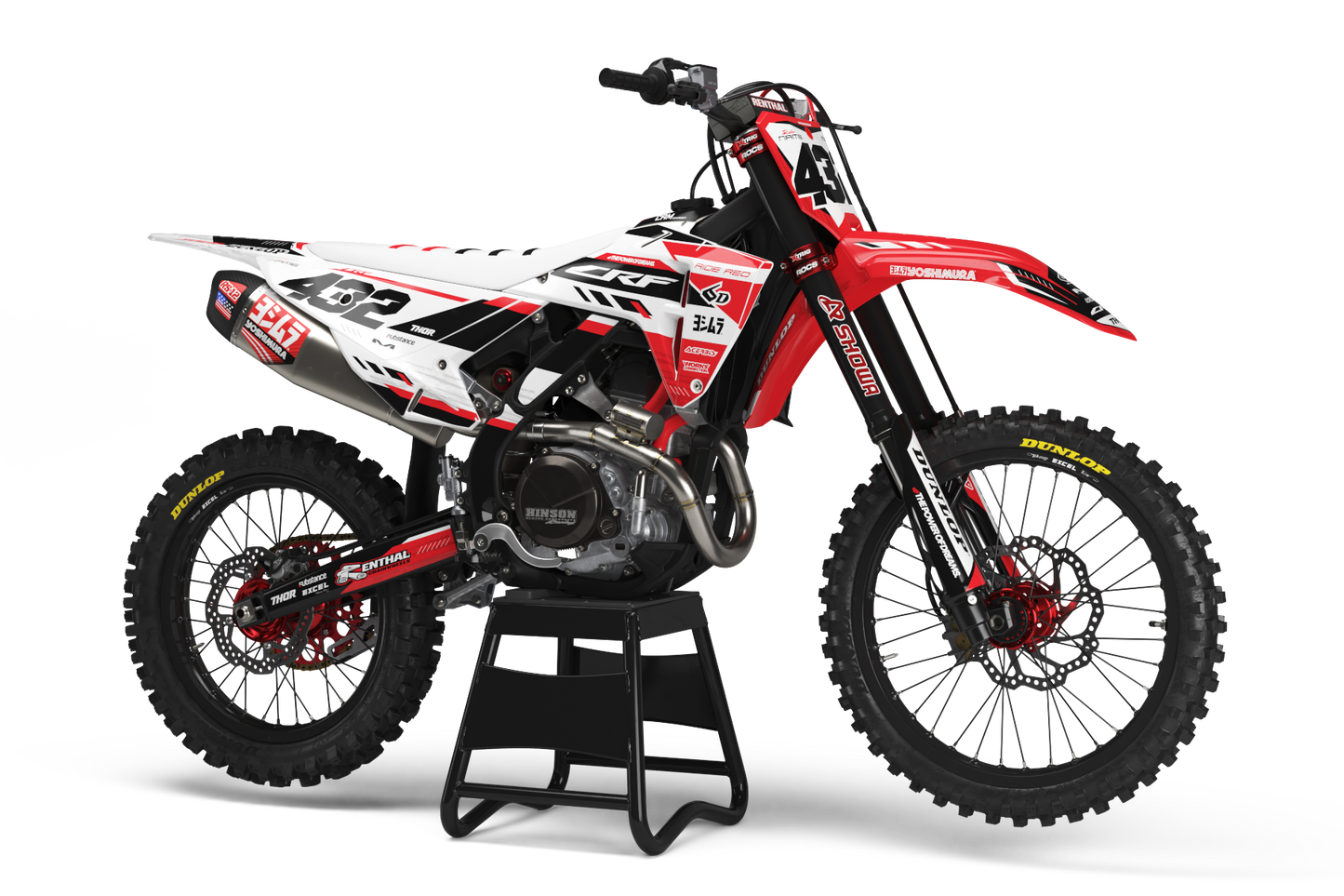 Honda Burketown Graphics Kit - CRF50 CRF110 CR125 CR250 CRF250r CRF450r CRF450RL CRF450RX CRF300L
