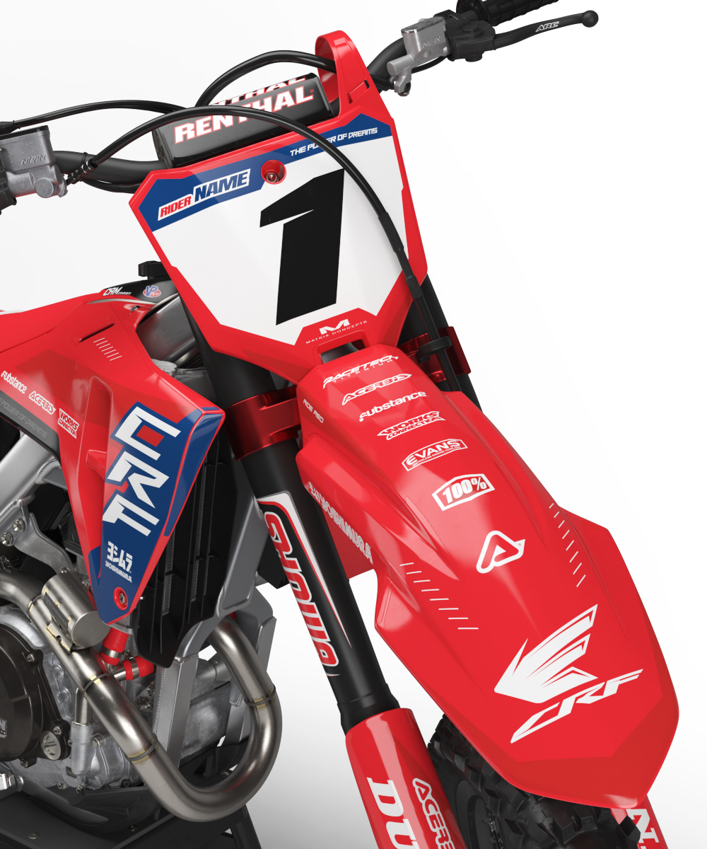 Honda Hamamatsu Graphics Kit - CRF50 CRF110 CR125 CR250 CRF250r CRF450r CRF450RL CRF450RX CRF300L