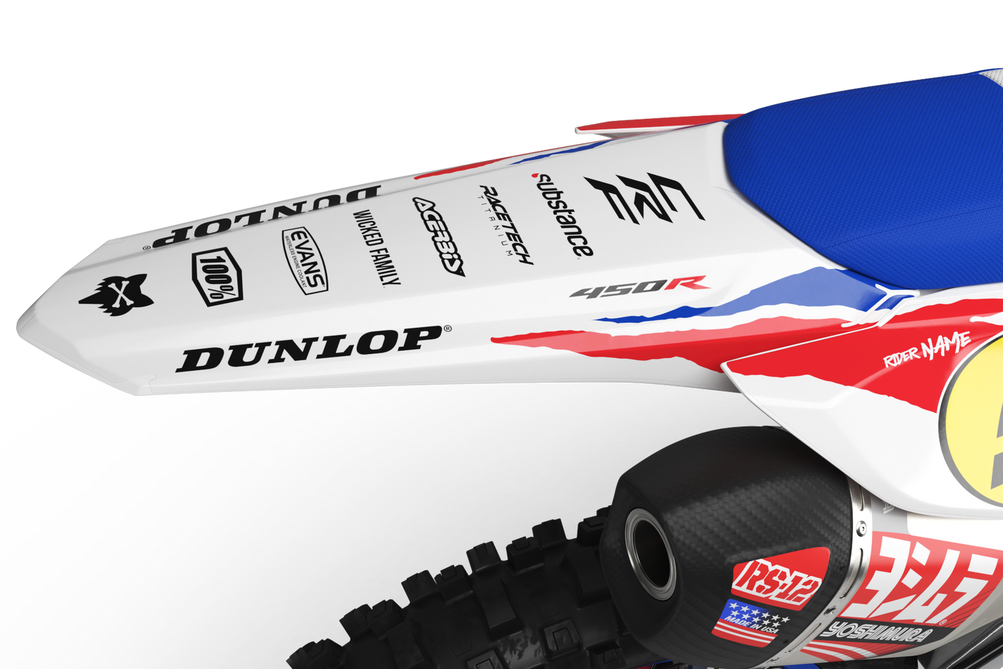 Honda Kashiwa Graphics Kit - CRF50 CRF110 CR125 CR250 CRF250r CRF450r CRF450RL CRF450RX CRF300L