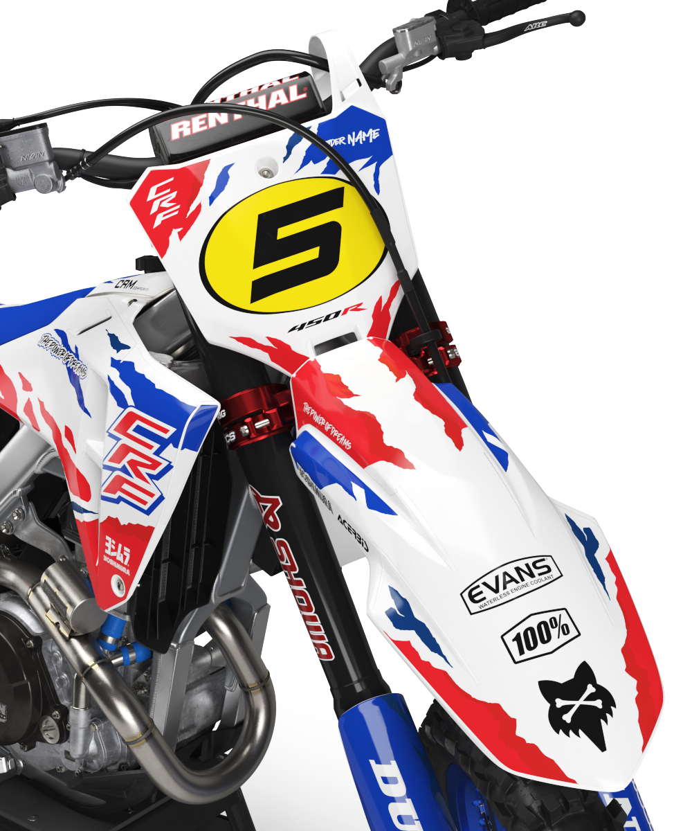 Honda Kashiwa Graphics Kit - CRF50 CRF110 CR125 CR250 CRF250r CRF450r CRF450RL CRF450RX CRF300L