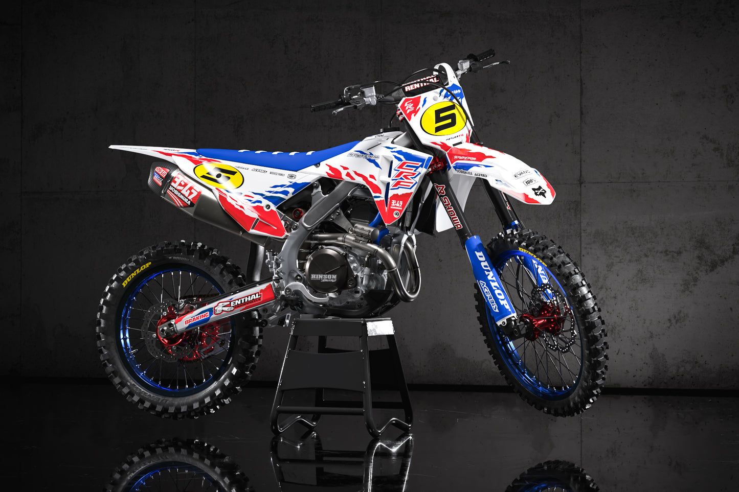 Honda Kashiwa Graphics Kit - CRF50 CRF110 CR125 CR250 CRF250r CRF450r CRF450RL CRF450RX CRF300L