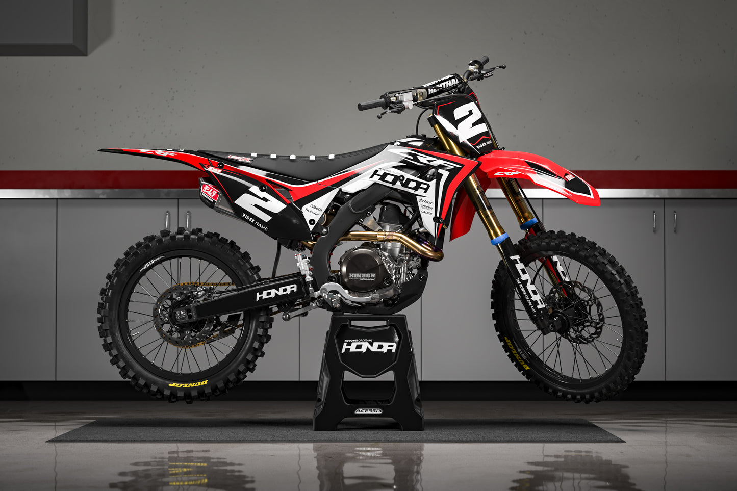 Honda Lightening v1 Graphics Kit - CRF50 CRF110 CR125 CR250 CRF250r CRF450r CRF450RL CRF450RX CRF300L
