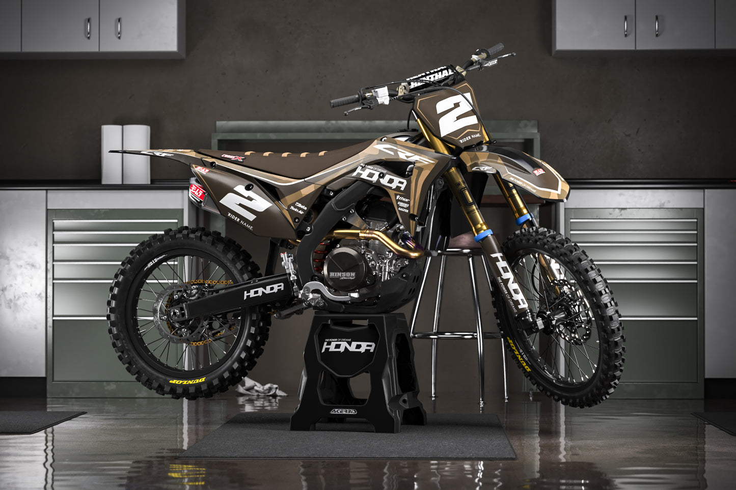 Honda Lightening v2 Graphics Kit - CRF50 CRF110 CR125 CR250 CRF250r CRF450r CRF450RL CRF450RX CRF300L