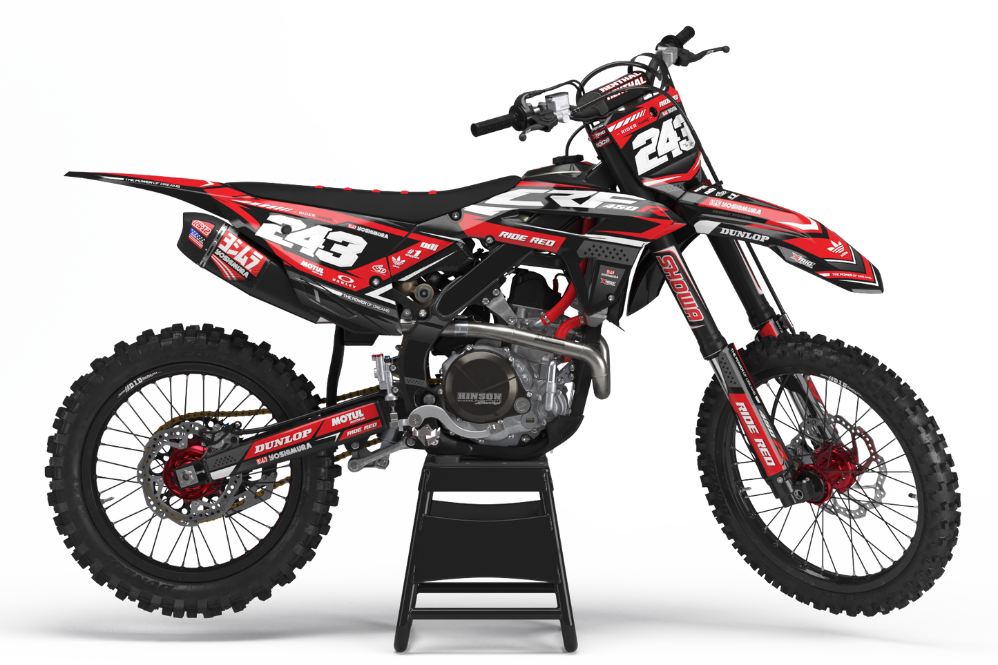 Honda Memphis Graphics Kit - CRF50 CRF110 CR125 CR250 CRF250r CRF450r CRF450RL CRF450RX CRF300L