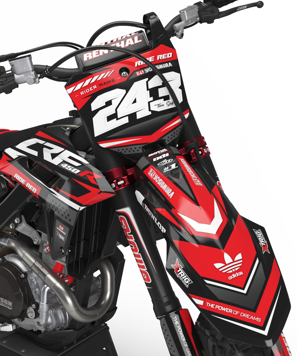 Honda Memphis Graphics Kit - CRF50 CRF110 CR125 CR250 CRF250r CRF450r CRF450RL CRF450RX CRF300L