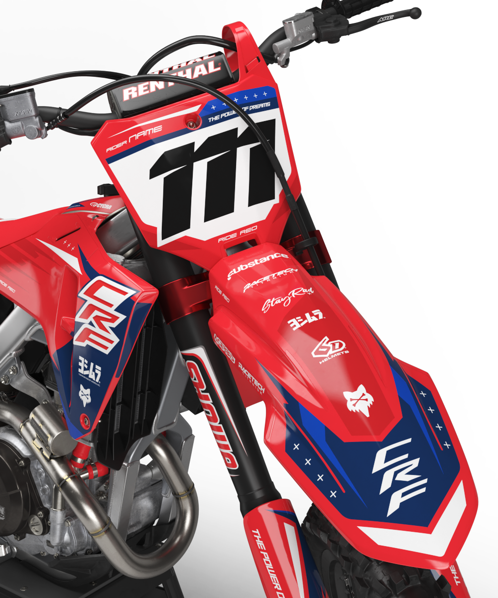 Honda Minato Graphics Kit - CRF50 CRF110 CR125 CR250 CRF250r CRF450r CRF450RL CRF450RX CRF300L