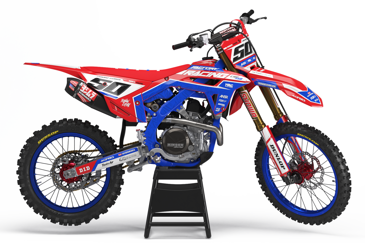 Honda Sacramento Graphics Kit - CRF50 CRF110 CR125 CR250 CRF250r CRF450r CRF450RL CRF450RX CRF300L