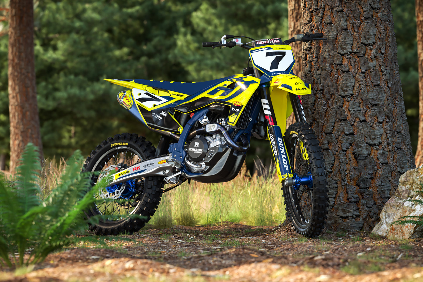 Husqvarna Kiruna Graphics Kit - TC50 TC65 TC85 701 TC FC FS 125+