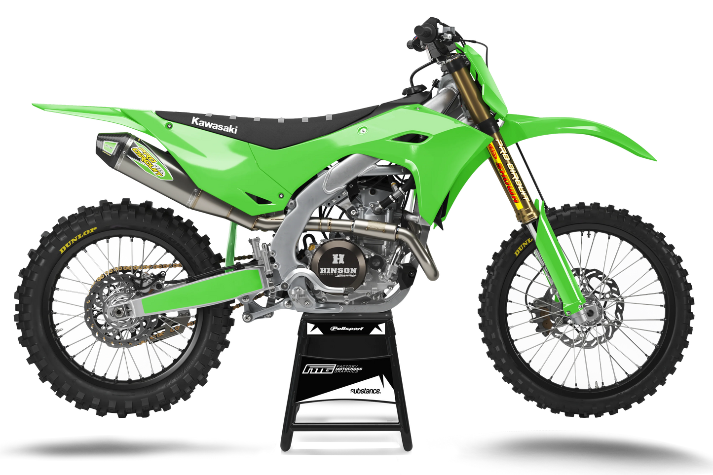 Kawasaki Factory Style Custom Designed Graphics