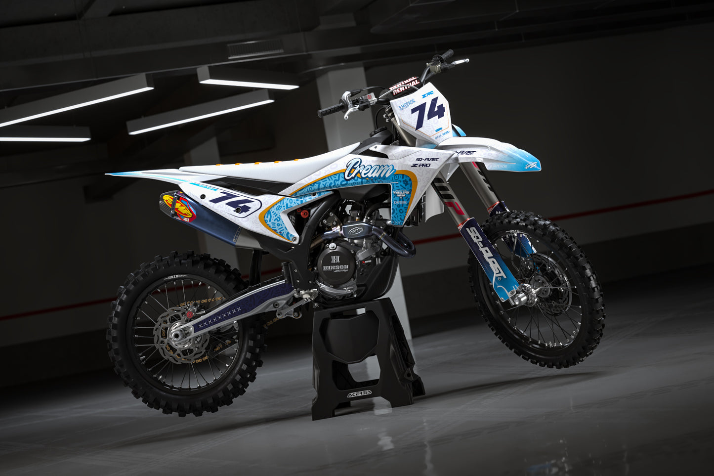 KTM Cream LB Graphics Kit - SX50 SX65 SX85 SX SXF EXC XC EXCF Six Days 125