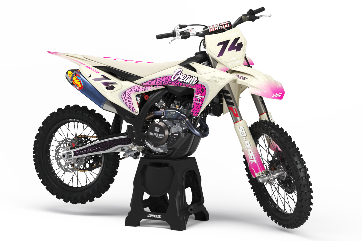 KTM Cream Graphics Kit - SX50 SX65 SX85 SX SXF EXC XC EXCF Six Days 125+