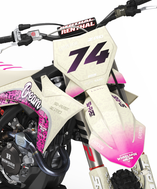 KTM Cream Graphics Kit - SX50 SX65 SX85 SX SXF EXC XC EXCF Six Days 125+