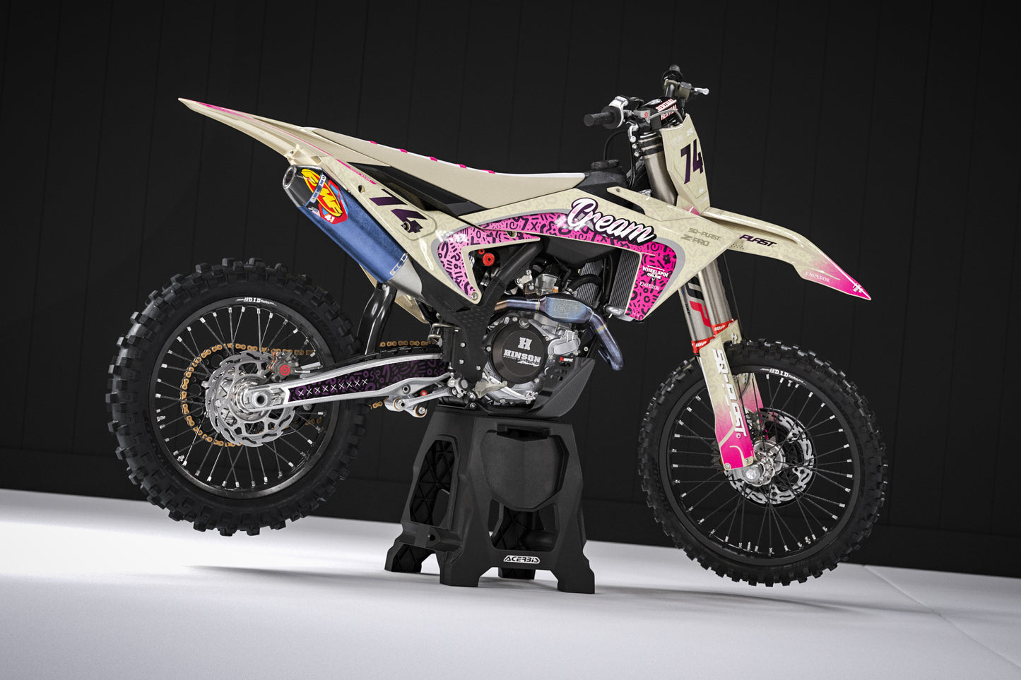 KTM Cream Graphics Kit - SX50 SX65 SX85 SX SXF EXC XC EXCF Six Days 125+