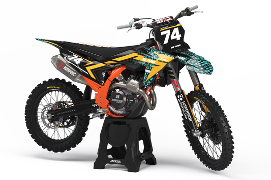 KTM Leopard Graphics Kit - SX50 SX65 SX85 SX SXF EXC XC EXCF Six Days 125+