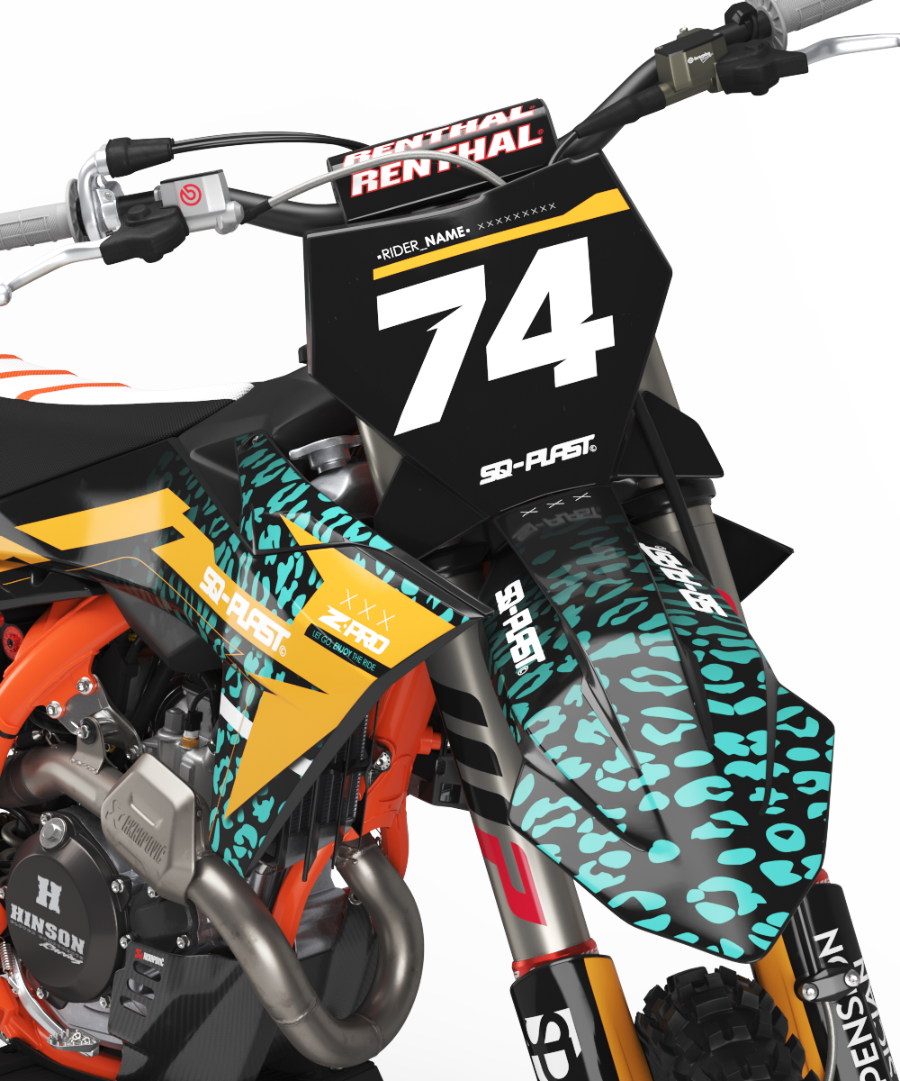 KTM Leopard Graphics Kit - SX50 SX65 SX85 SX SXF EXC XC EXCF Six Days 125+