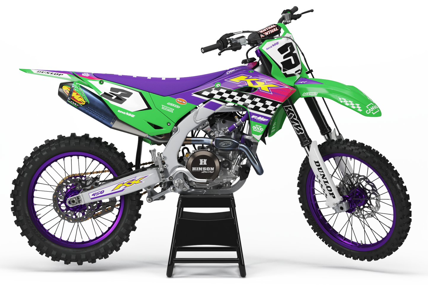 Kawasaki Anaheim Graphics Kit - KX65 KX85 KLX110 KX125 KX250 KX250F KX450F