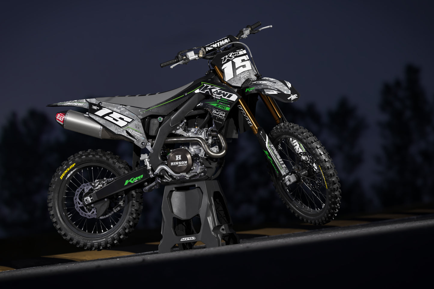 Kawasaki Cyberware Graphics Kit -  KX65 KX85 KLX110 KX125 KX250 KX250F KX450F
