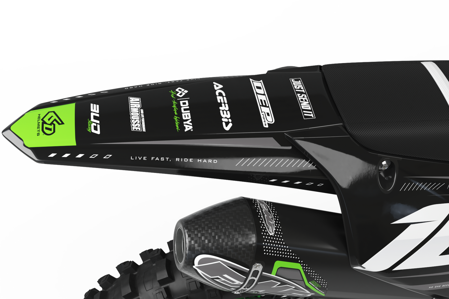 Kawasaki Jakarta Graphics Kit - KX65 KX85 KLX110 KX125 KX250 KX250F KX450F