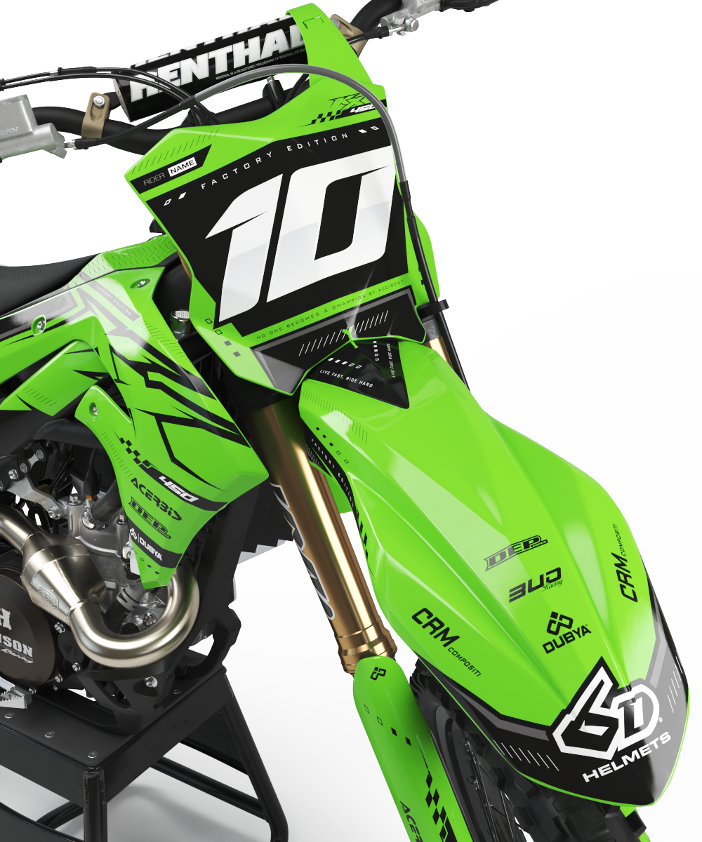 Kawasaki Jakarta Graphics Kit - KX65 KX85 KLX110 KX125 KX250 KX250F KX450F