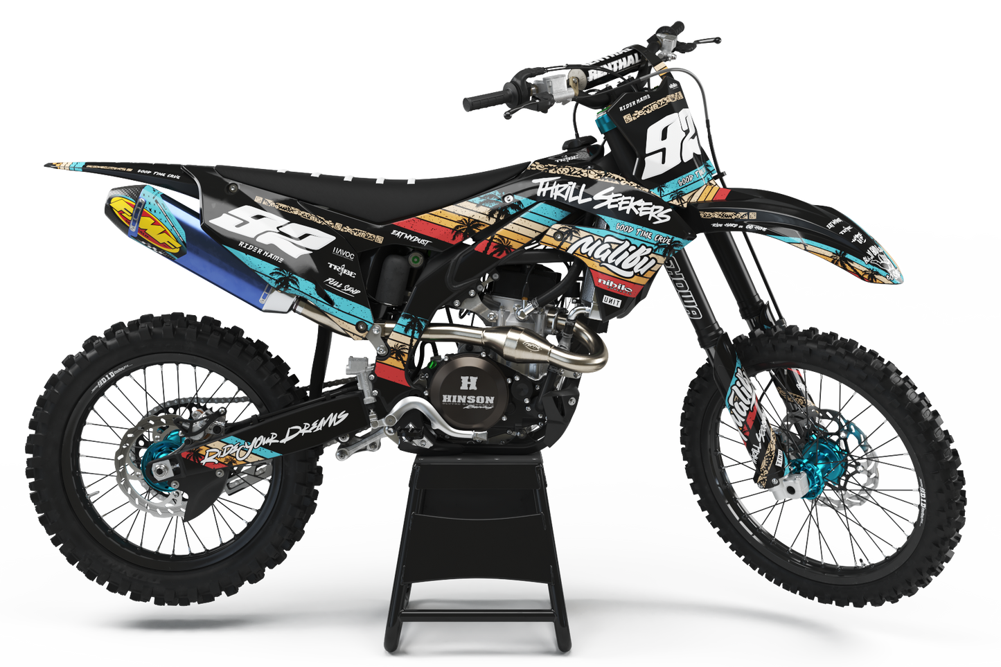 Kawasaki Malibu Graphics Kit - KX65 KX85 KLX110 KX125 KX250 KX250F KX450F