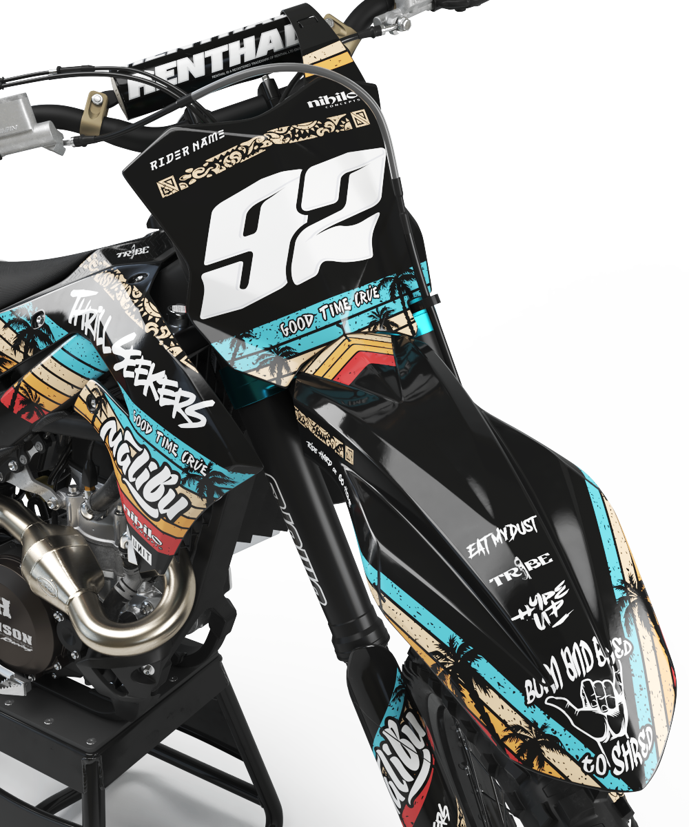 Kawasaki Malibu Graphics Kit - KX65 KX85 KLX110 KX125 KX250 KX250F KX450F