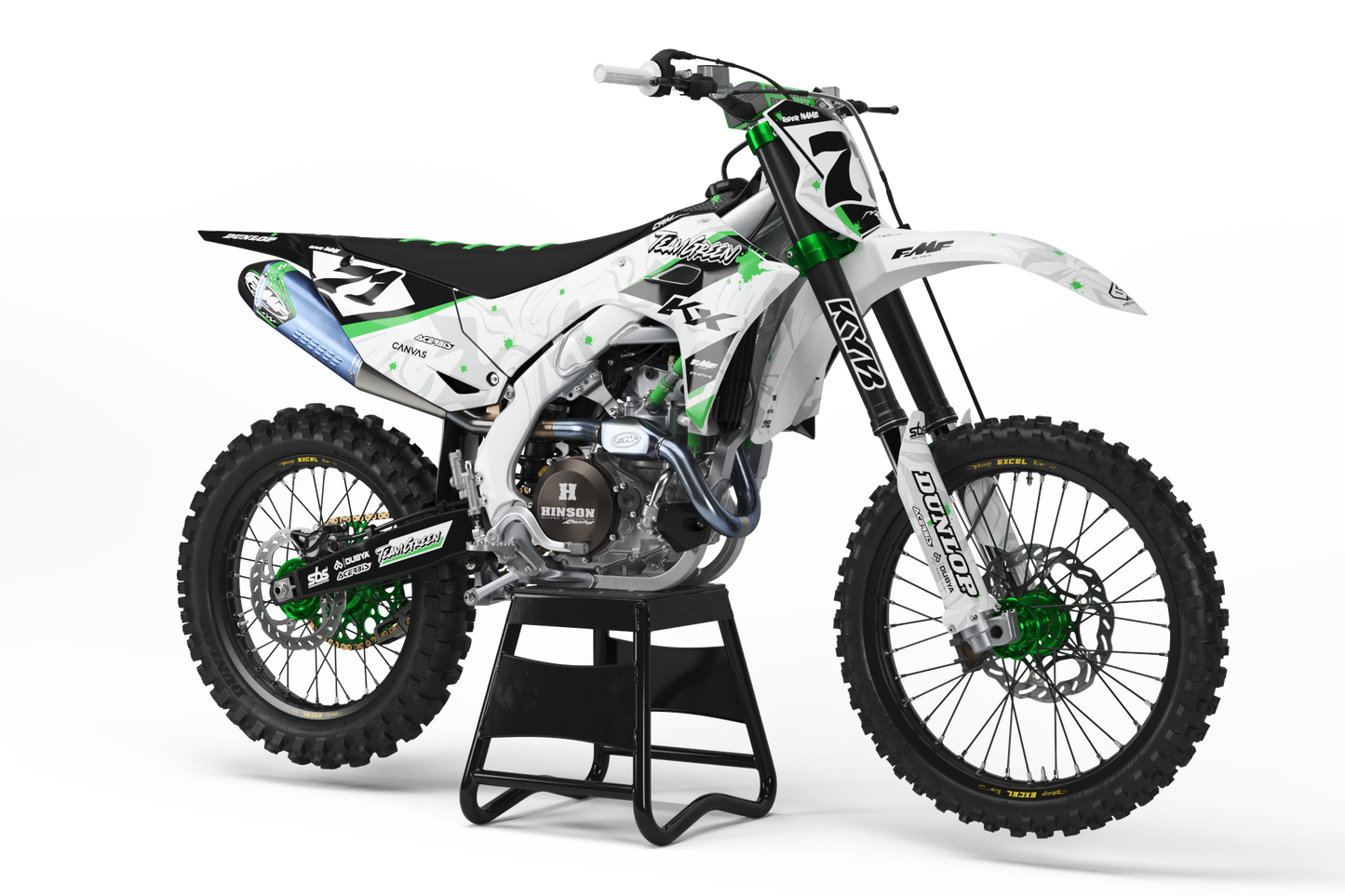 Kawasaki Minneapolis Graphics Kit - KX65 KX85 KLX110 KX125 KX250 KX250F KX450F