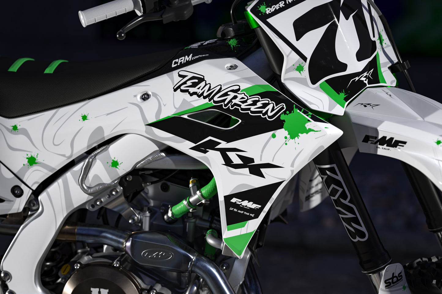 Kawasaki Minneapolis Graphics Kit - KX65 KX85 KLX110 KX125 KX250 KX250F KX450F