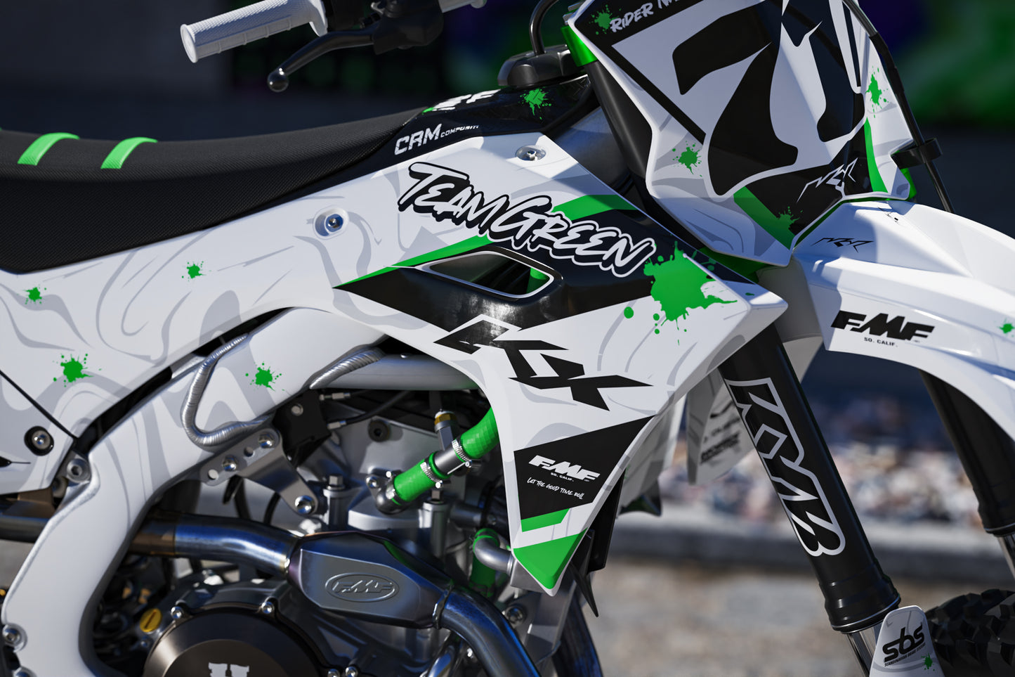 Kawasaki Minneapolis Graphics Kit - KX65 KX85 KLX110 KX125 KX250 KX250F KX450F