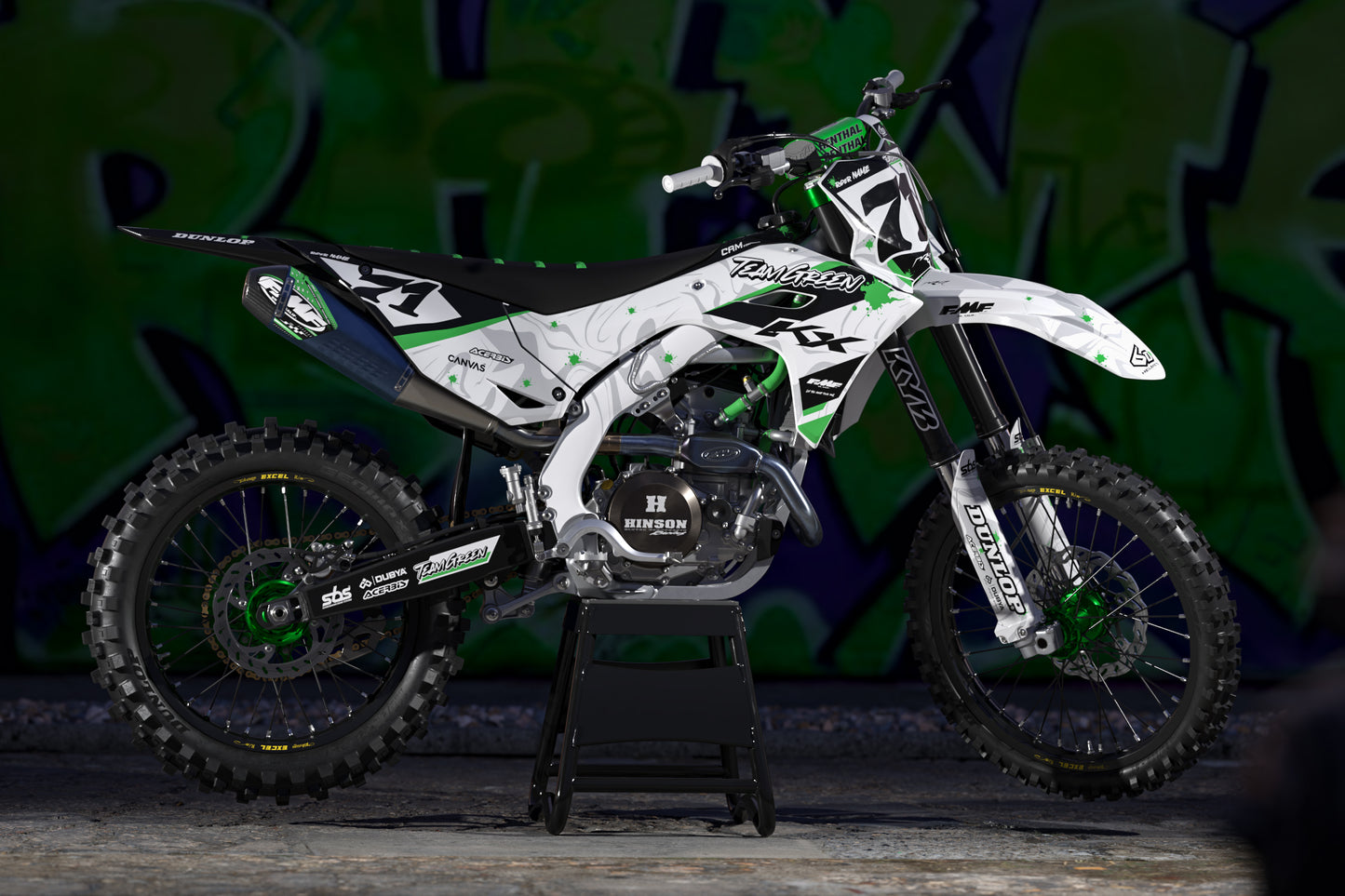 Kawasaki Minneapolis Graphics Kit - KX65 KX85 KLX110 KX125 KX250 KX250F KX450F