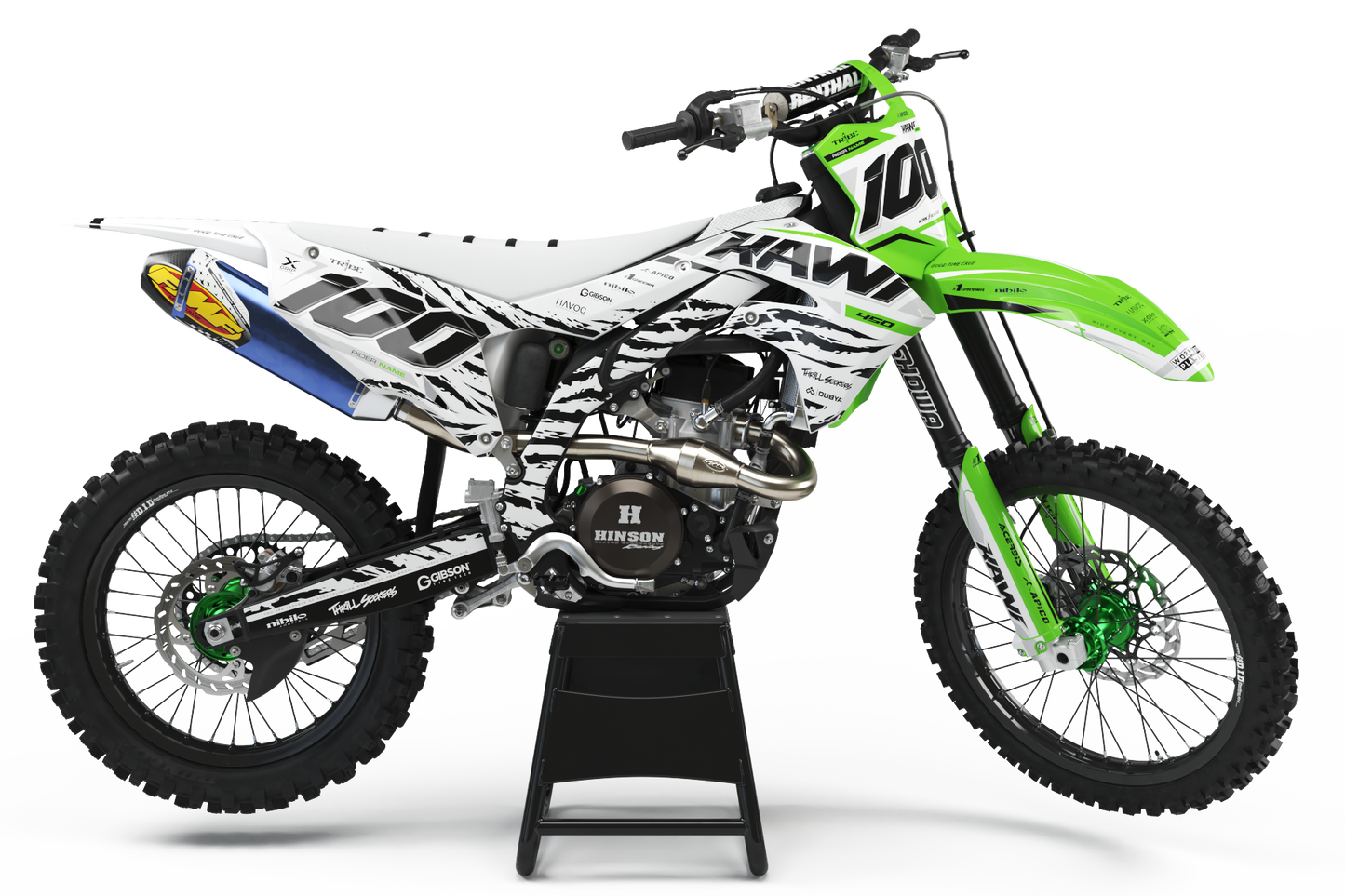 Kawasaki Sacramento Graphics Kit - KX65 KX85 KLX110 KX125 KX250 KX250F KX450F