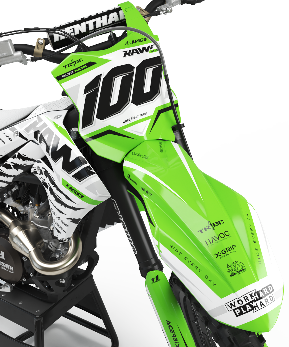 Kawasaki Sacramento Graphics Kit - KX65 KX85 KLX110 KX125 KX250 KX250F KX450F