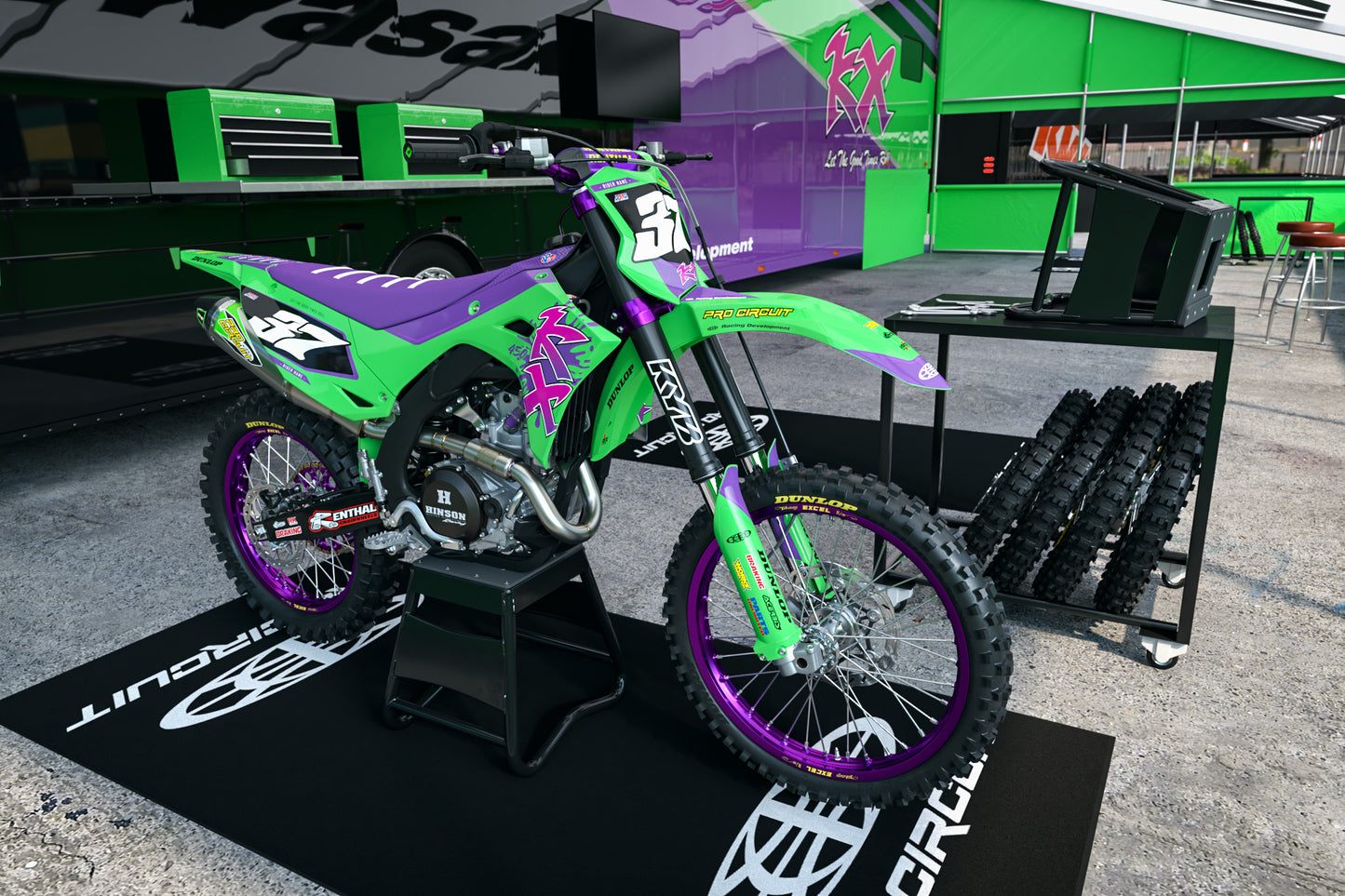 Kawasaki Shozo Graphics Kit - KX65 KX85 KLX110 KX125 KX250 KX250F KX450F