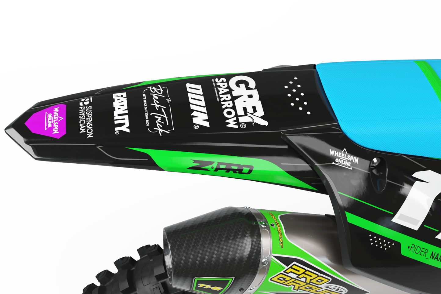 Kawasaki Synth Graphics Kit - KX65 KX85 KLX110 KX125 KX250 KX250F KX450F