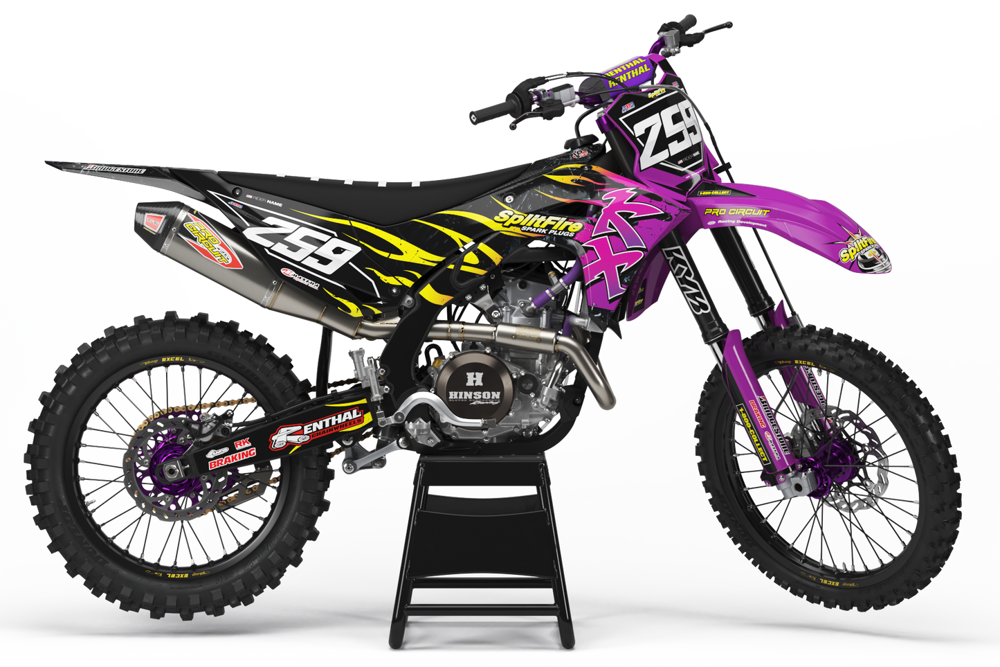 Kawasaki Tsukiji Graphics Kit - KX65 KX85 KLX110 KX125 KX250 KX250F KX450F