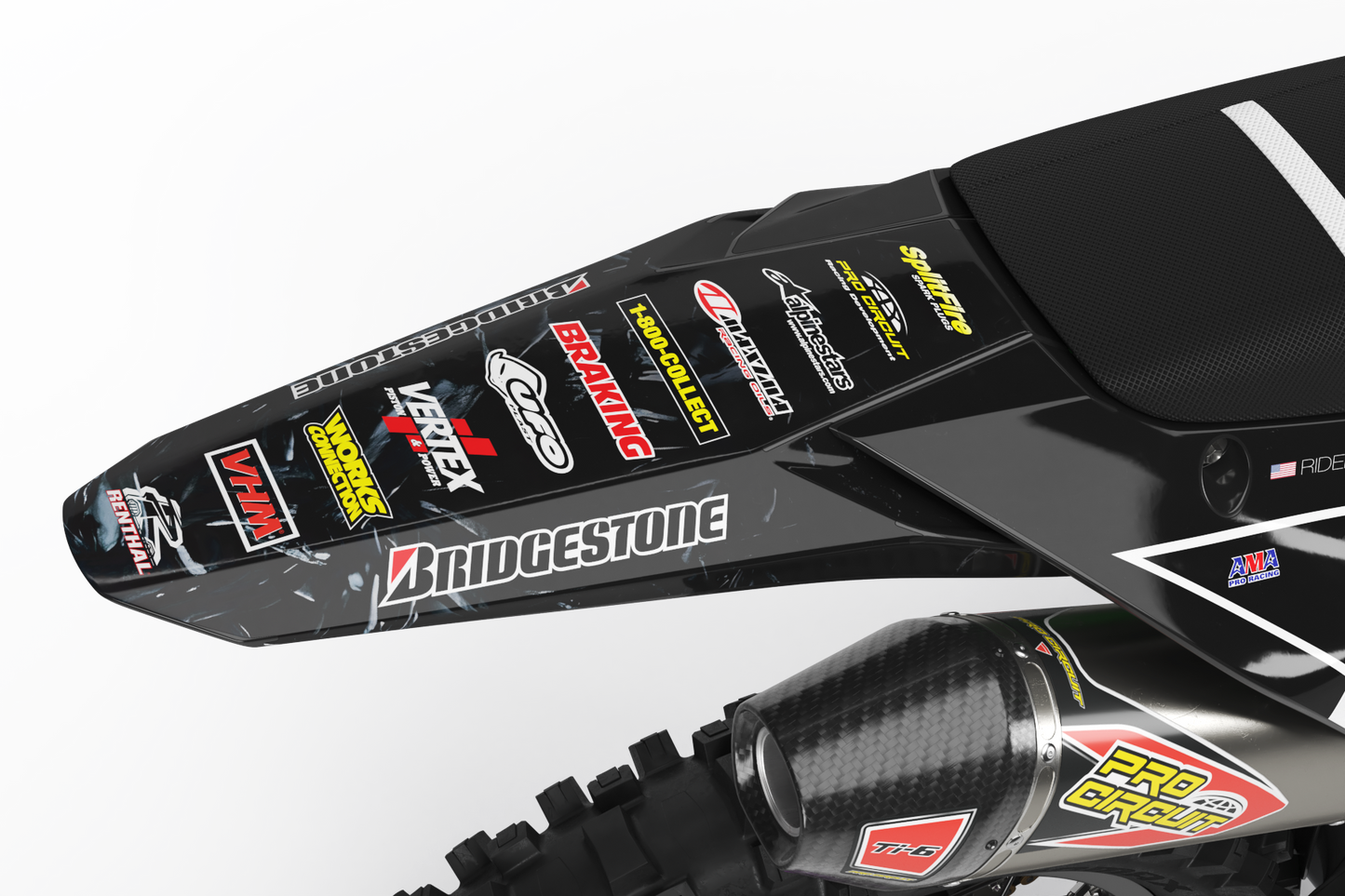 Kawasaki Tsukiji Graphics Kit - KX65 KX85 KLX110 KX125 KX250 KX250F KX450F